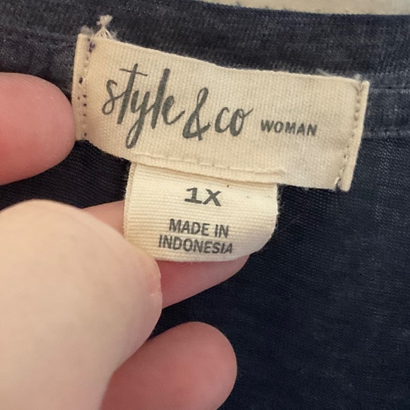 Women’s thin 1x top dark blue - Picture 6 of 7